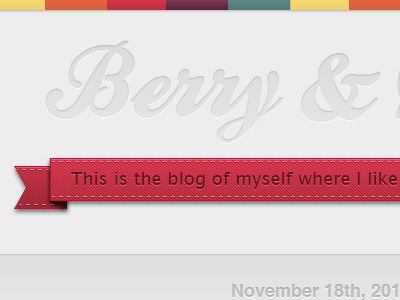 Tumblr Theme banner blog header red ribbon texture theme tumblr white