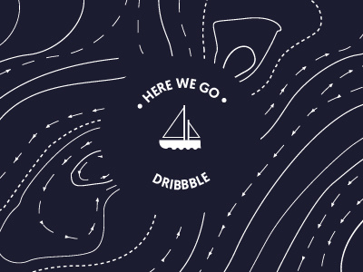 Next stop Dribble! debut graphic design icon travel vector vector design