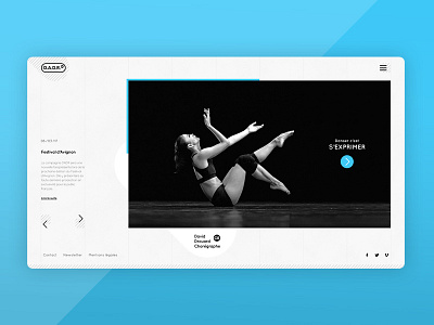 Cie D.A.D.R angers choreographer dance interface laura hauet minimalism movement sirius ui ux webdesign