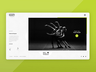 Cie D.A.D.R // 2 angers dance design interface laura hauet minimalism movement sirius ui ux webdesign