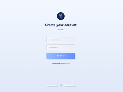 Neumorphism - Signup Page - Minimalist