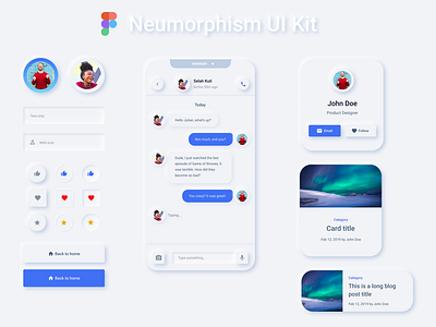 Neumorphism UI Kit 1.0 (Free download)