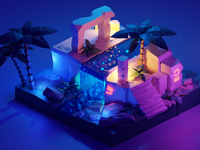 Blender Low Poly Illustration