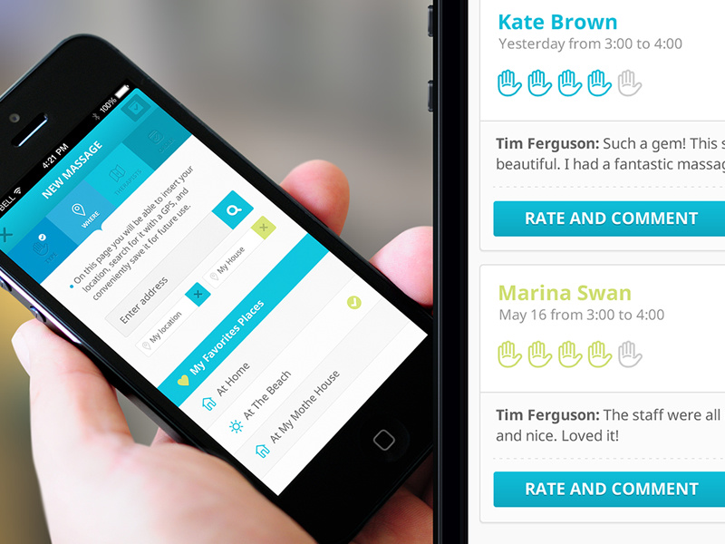 Beach Massage 2 webdesign design ios7 iphone beachmassage