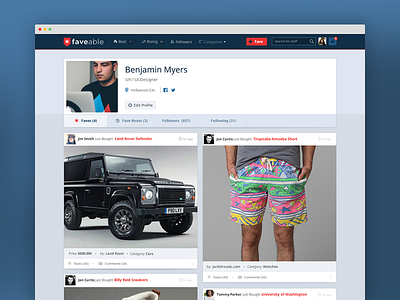 Faveable clean design designers faveable flat interface ui ux web webdesign