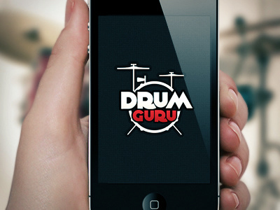 Drum Guru Splash screen 4s app drums guru hand ios iphone logo mobile music splash