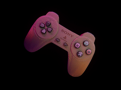 PlayStation Classic Controller 3d c4d cinema4d classic game gaming octane playstation ps render retro