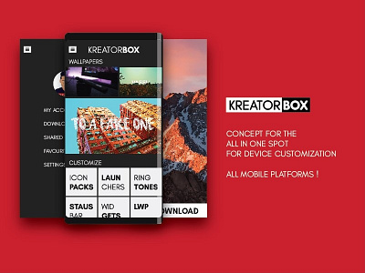 kreatorBOX app appconcept appdesign concept logo ui ux web webdesign website