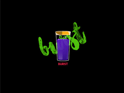 Burst. concept dope drink green illustration ps purple tag