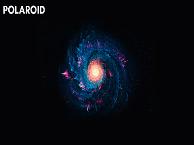 Polaroid 01 3d art digital galaxy holo new post spiral vector