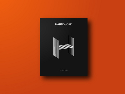 Hardwork art black digital inspiration minimal mono motivation orange