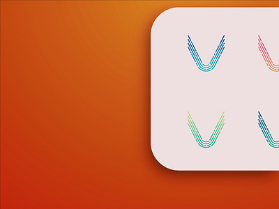 Logo V ae ai design gradient graphics logo sketch