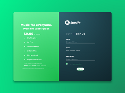 Spotify Sign Up