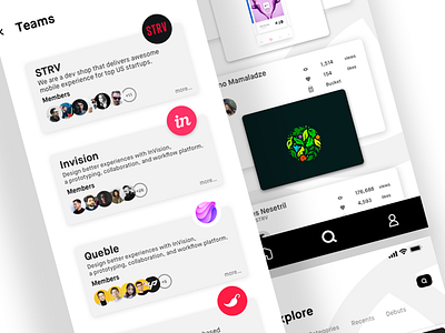 Team Hub app application concept ios redesign ui