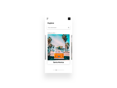 Explore Page app application concept ios minimal redesign travel ui ux
