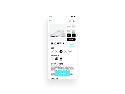Nike Store iOS concept e commerce ios minimal redesign store ui