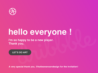 Hello Dribbblers!