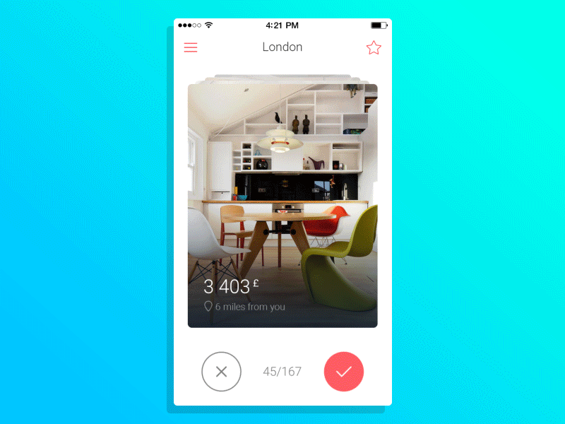 Search Apartment animation design flat interface ios mobile ui ux