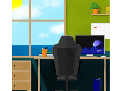 Desk design illustration vector