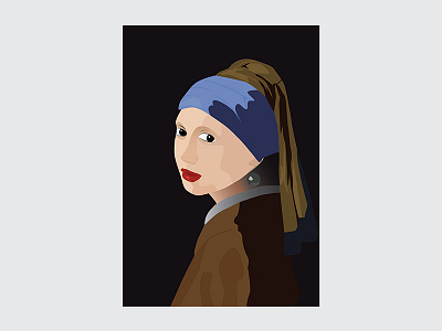 Girl with pearl earring art earring girl illustration painting pearl with