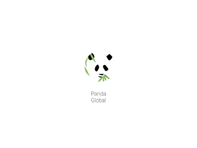 Panda Global animal bamboo logo panda