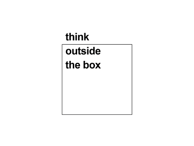 think outside the box editorial minimal print tshirt typography