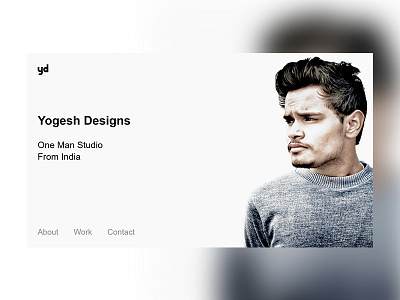 Yogesh Designs Website UI design minimal ui