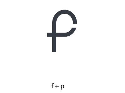 f & p design font logo minimal typography vector