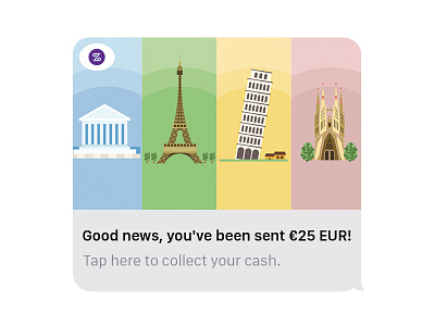 Send Money: Euro barcelona currency euro france greece imessage italy paris rome spain ui zenbanx