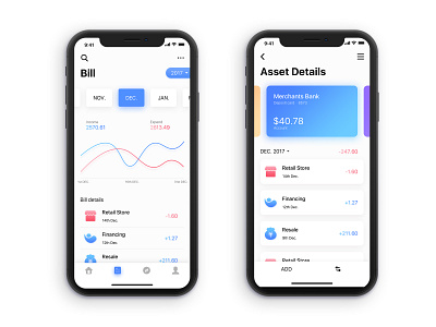 bills app design ui