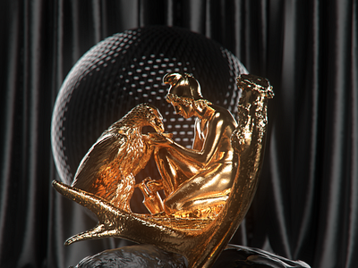 bird gold 3d 3dartist alperdurmaz animation black cgartist concept concept design dark design designer digitalart illustration lighting motion designer motiondesigner motiongraphics rendering visualart