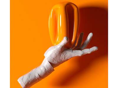 rodin hand 3d alperdurmaz animation art design digitalart hand illustration lighting motiondesigner orange oranges rendering rodin visualart