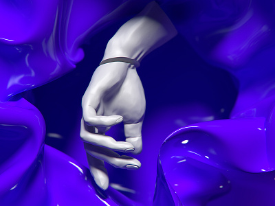 purple hand