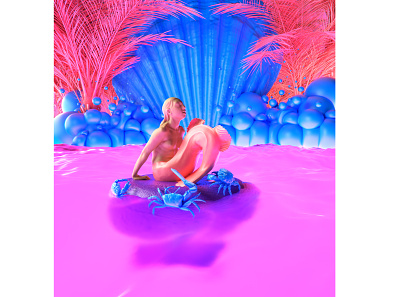fish girl 3d alperdurmaz animation art design digitalart fish girl illustration lighting motiondesigner pink rendering surreal