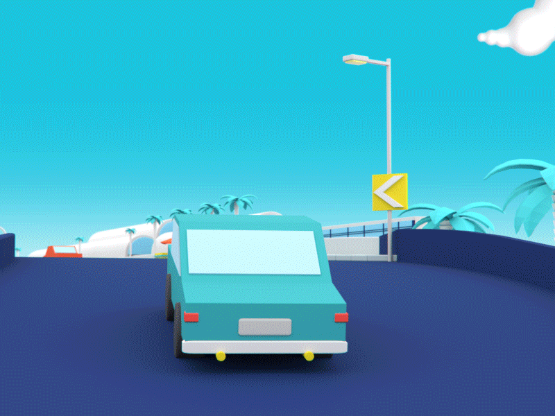 john wayne airport gif 4 3d airport alperdurmaz animation art california car concept design illustration john wayne airport motiondesigner usa way