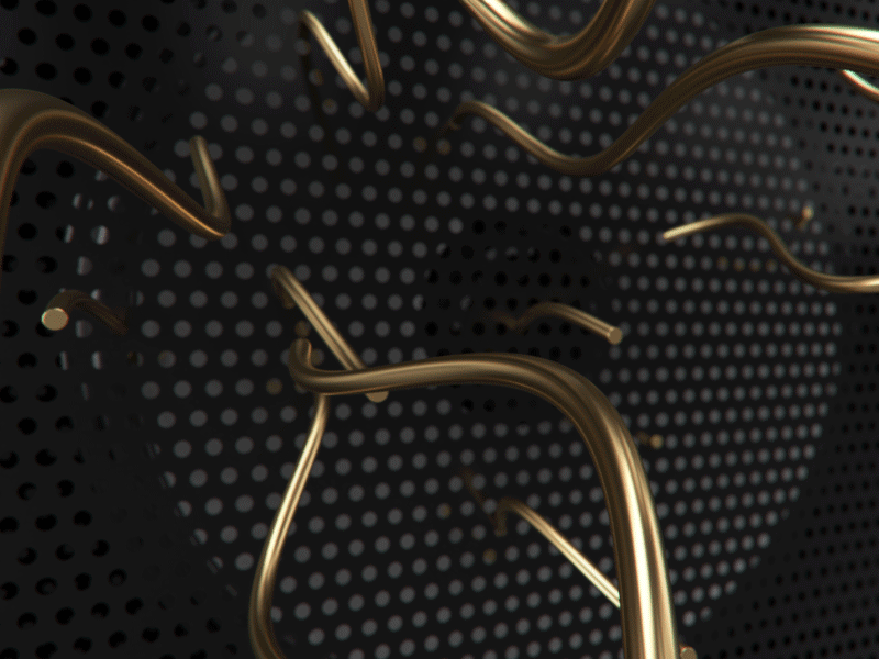 sound 3d abstract alperdurmaz animation art black dark design digitalart gold golden illustration lighting motiondesigner primitivegeometry rendering yellow