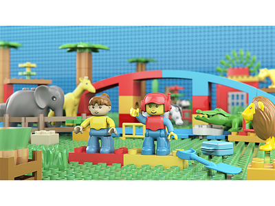 LEGO - style frame 3d 3d artist alperdurmaz animals animation art cgart colorful design digitalart face girl illustration lego legoart lighting man motiondesigner rendering visualart