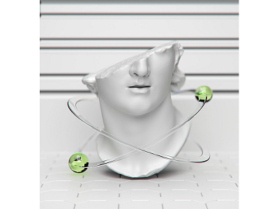 scarface (white) 3d abstract alperdurmaz animation art design digitalart face illustration lighting motiondesigner rendering sphere