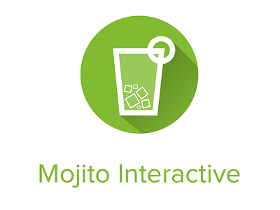 Mojito Interactive logo (with .sketch) drop shadow flat green logo shadow simple