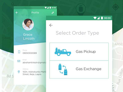 Gas Booking App gas booking map user profile