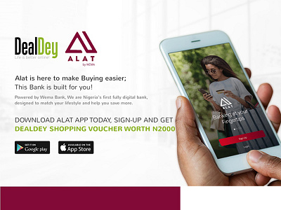 Wema Bank Alat Landing Page buy made easy diy fintech save schedule transfer