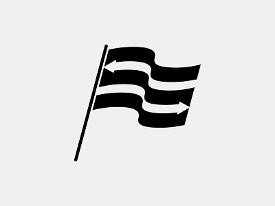 Transfer Flag black flat football football club football icon football logo football player icon illustration monogram stripes waving waving flag