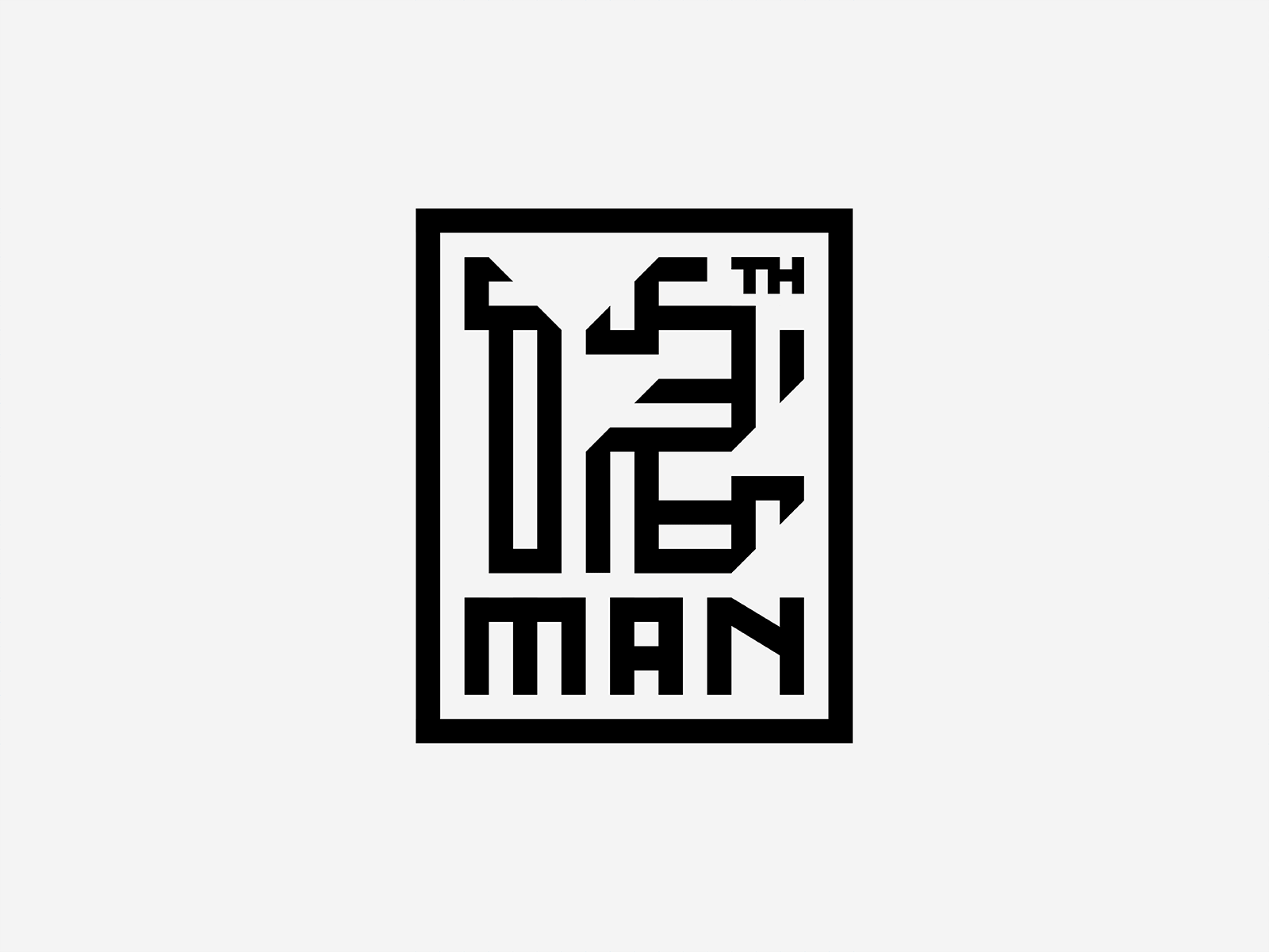 12th Man Clothing Label black clothing football geometry grid icon label lettering logo monogram number stripe symbol typography vector