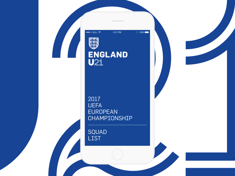England U21 squad sample blue england football iphone nike numbers player slides soccer squad u21 white