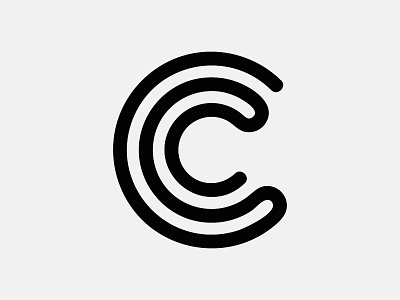 Letter C alphabet circle coffee geometry icon letter lettering line logo monogram stripe vector