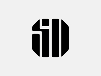 SD Logo badge black football geometry icon letter lettering monogram soccer stripe symbol typography vector