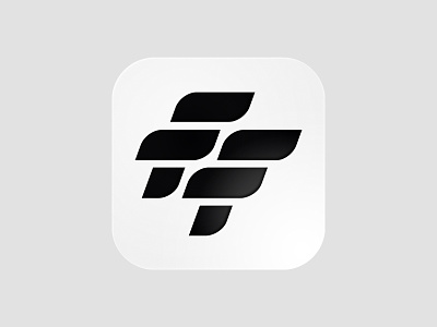 FF Football App Icon black and white branding grid icon app ios ios app icon iphone lettering lines logo modernism monogram soccer app typography ui icon