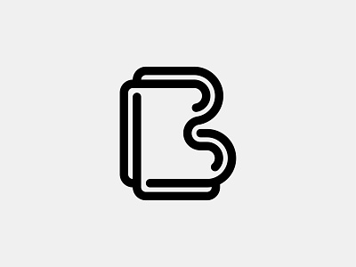 Letter B alphabet black blend branding curves geometry grid icon illustration lettering line logo monogram stroke symbol typography vector