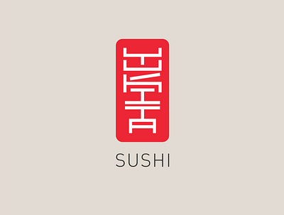 Yukita Sushi Logo branding flat japan logo sushi typography