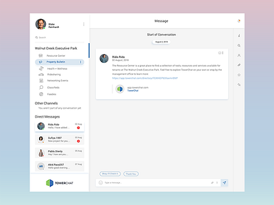 TowerChat - Responsive Web App UX Redesign